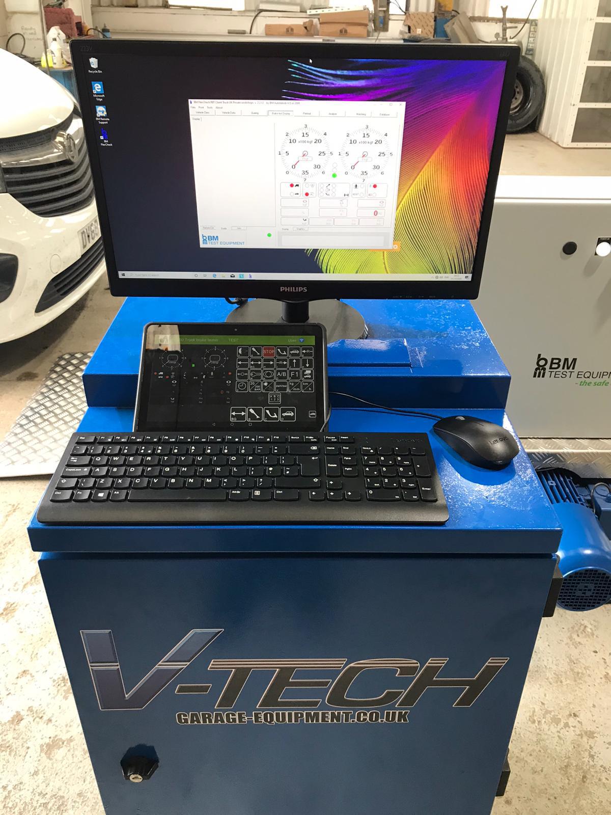 bm flexcheck software on laptop