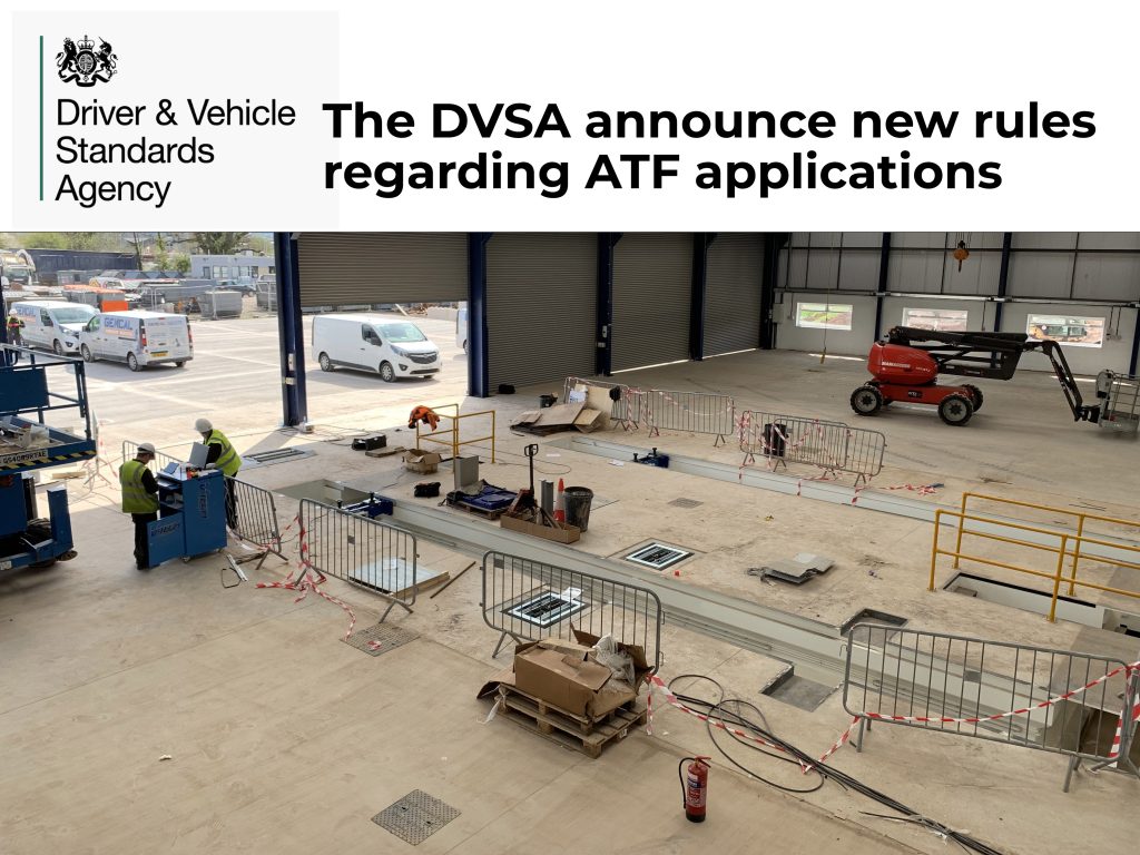 DVSA are now accepting new applications to set up ATF’s
